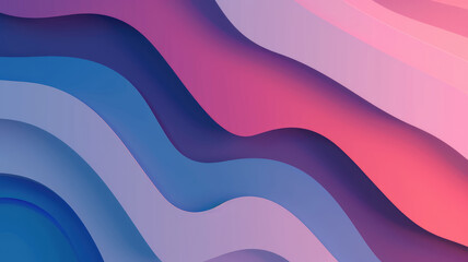 Fototapeta premium Wavy sandy abstracted painted background with 3D vertical waves in gradient in trendy purple, red, blue colors