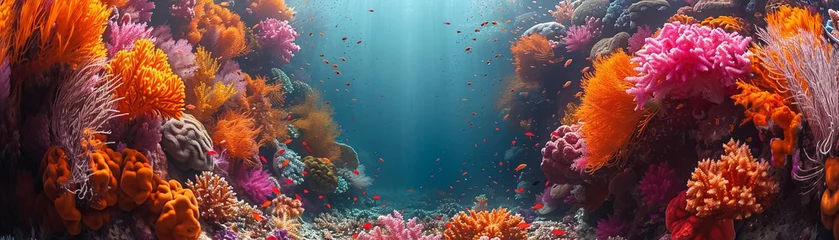 Kissenbezug Coral Reef Adventure underwater kaleidoscope marine life © Atchariya63