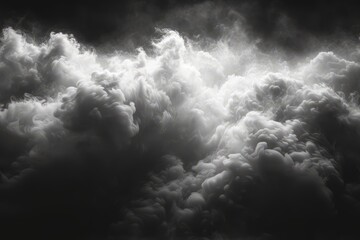 Black and white photo of smoke - obrazy, fototapety, plakaty
