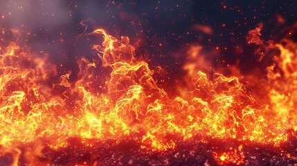 Fototapeta na wymiar Fire background with sparks and embers