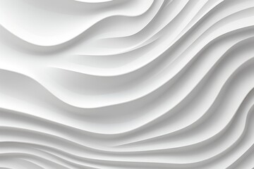 Obraz na płótnie Canvas White 3D Wavy Background