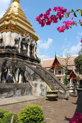 buddhist temple (wat chiang man) in chiang mai in thailand