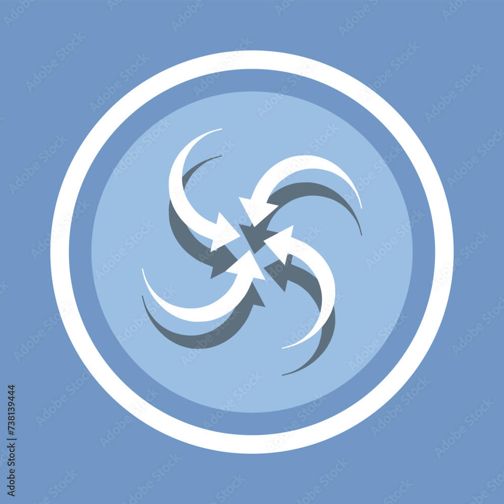 Poster inward arrow icon vector. four arrows icon vector in trendy flat style. arrow pointing center icon i