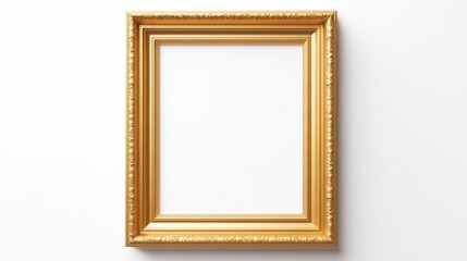 Vertical blank decorative golden picture frame