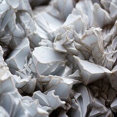 3D rendering of a pile of crushed eggshells