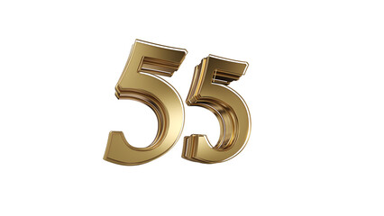 Obraz premium 3d number 55gold 3d numbers element for design