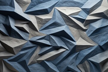 Blue and gray geometric shapes