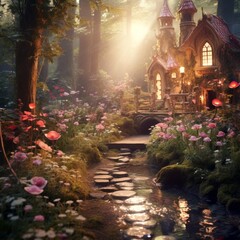 Mystical Cottage in the Enchanted Forest