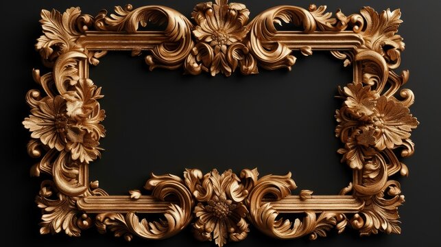 ornate golden picture frame
