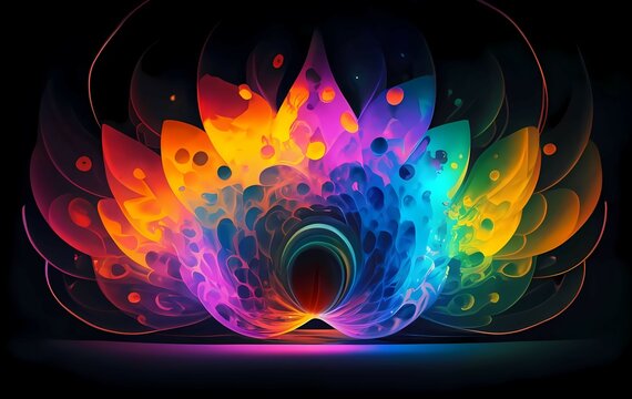 Colorful Painting With Light, 3D Render