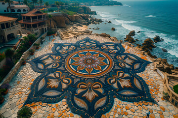 Coastal Mosaic A Union of Art and Nature
