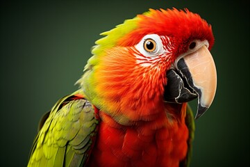 Fototapeta premium Closeup portrait of the face of a parrot