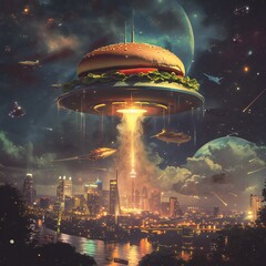 fusion of ufo and burger 