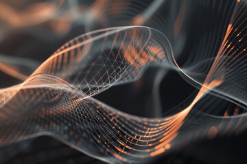 3D render that evokes the harmonious interplay and vibrational symphony of string theory using visually captivating patterns lines and shapes - obrazy, fototapety, plakaty