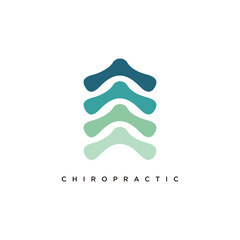 Chiropractic logo vector design element icon style with creative idea - obrazy, fototapety, plakaty