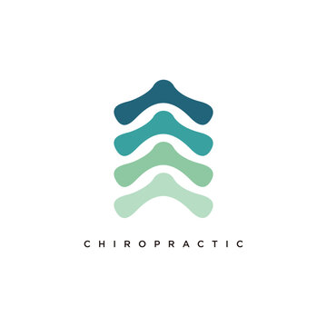Chiropractic logo vector design element icon style with creative idea