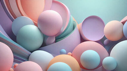 Pastel tones abstract geometric background