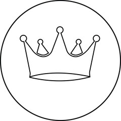 Royal crown logo mockup monogram, jewel tiara princess beauty symbol, thin line design element