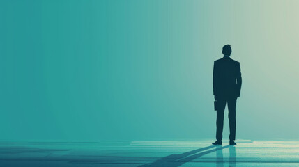 Obraz premium businessman vector, minimalistic