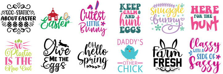 Creative Easter and Holiday Invitation Bundle Vector Illustration for Announcement, Advertising, Presentation