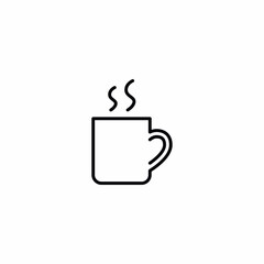 Cup Hot Tea Coffee Vector Icon Sign Symbol