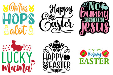 Classic Easter Day Trendy Retro Style Illustration Collection Vector Illustration for Packaging, Decal, Advertising