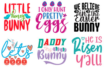 Elegant Easter Phrase Bundle Vector Illustration for Mug Design, Announcement, Stationery