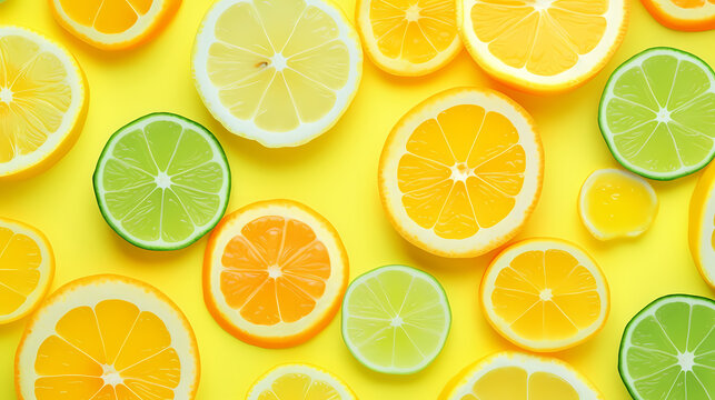 Lemon 3d rendering modern pattern background