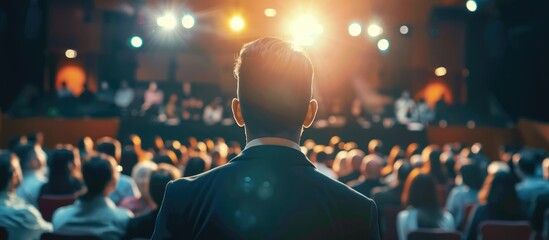 Virtual business convention event featuring a speech on corporate entrepreneurship.