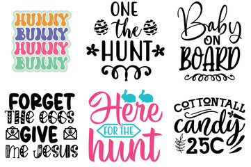 Creative Easter Day Calligraphic Lettering Set Vector Illustration for Stationery, Banner, Icon