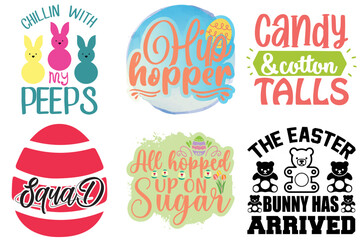 Creative Easter Sunday Labels And Badges Bundle Vector Illustration for Wrapping Paper, Vouchers, Book Cover