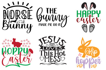 Minimal Easter and Holiday Typography Collection Vector Illustration for Infographic, Stationery, Banner