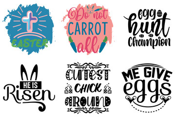 Minimalist Easter and Spring Labels And Badges Collection Vector Illustration for Sticker, Mug Design, Vouchers