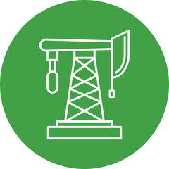 Oil Rig Line Filled Icon