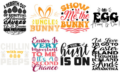 Cute Easter and Holiday Invitation Bundle Vector Illustration for Banner, Sticker, Logo