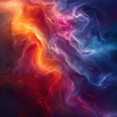 Abstract Vivid Color Swirls - Artistic Background Texture