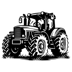 Vintage tractor hand drawn sketch in doodle style illustration
