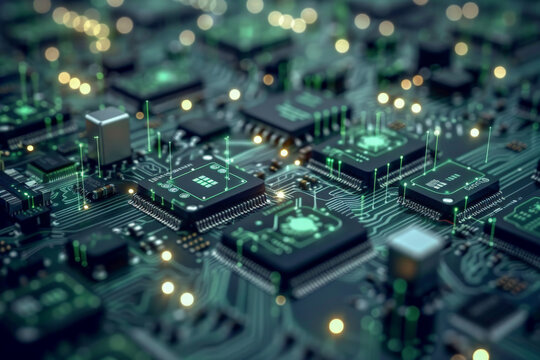 A close up of a circuit board with a few pieces that say ' samsung ' on them