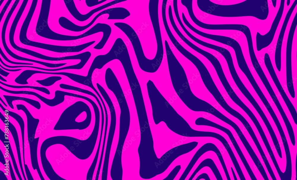 Aufkleber Psychedelic background with abstract, trippy patterns with melting and distorting lines.