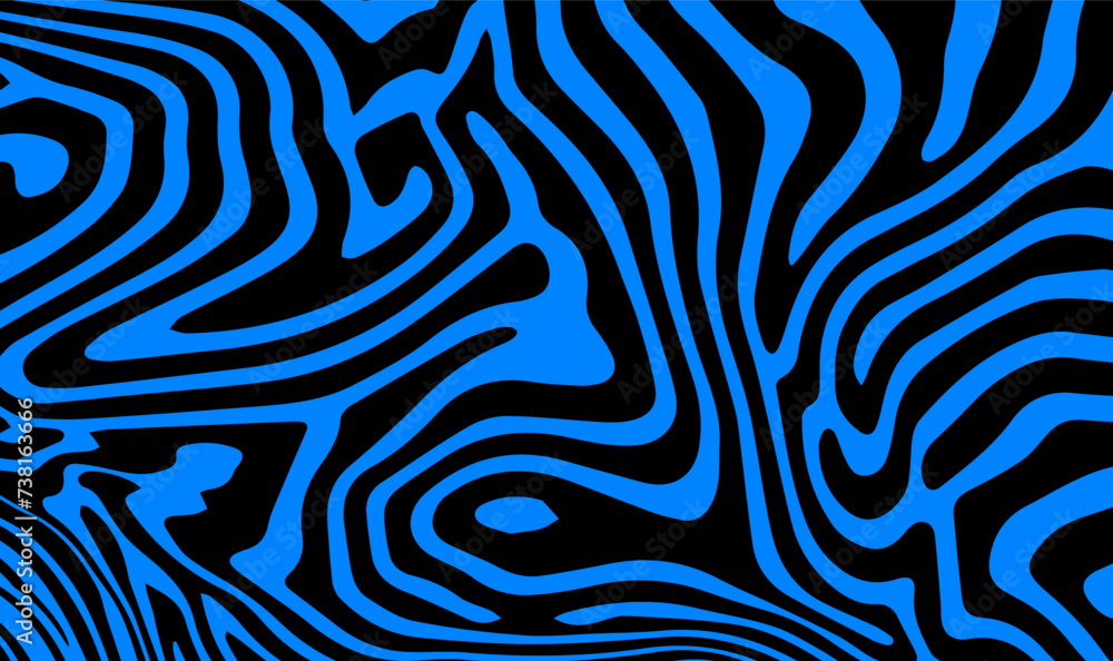 Poster Abstract trippy psychedelic background with melting and distorting lines.