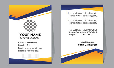 Eye catching color id card design for company, corporate, business, design farm, businessman as well as introduction way .