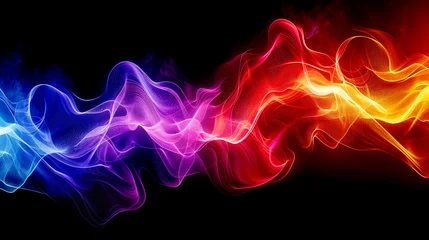 Türaufkleber Beautiful abstract flamed wave technology. Wallpaper. Background. Texture. © Bespana