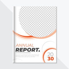 Abstract annual report template design