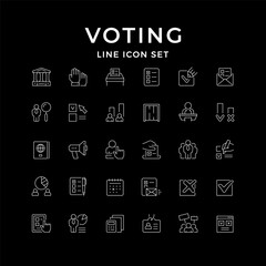 Set line icons of voting