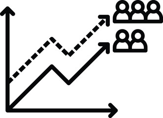 identity workforce gaps icon vector.