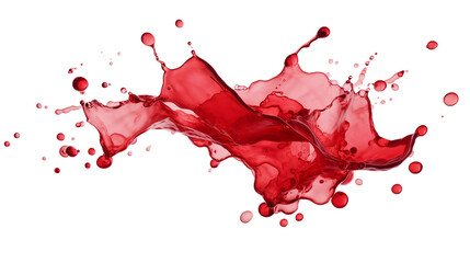 Vibrant Red Drops of Wine on Transparent Surface - Macro of Shiny, Fresh Liquid - Abstract Beauty in Motion and Reflection