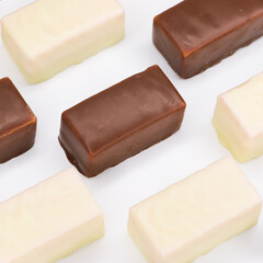 chocolate bar on white background