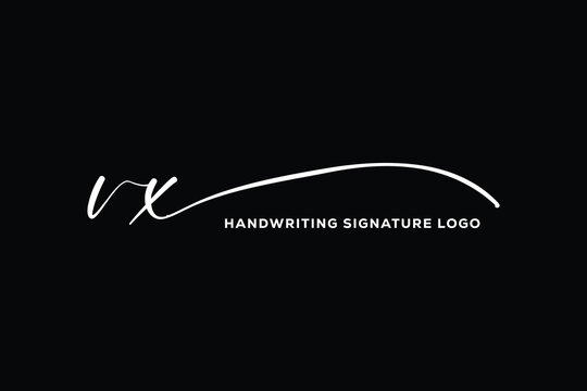 VX initials Handwriting signature logo. VX Hand drawn Calligraphy lettering Vector. VX letter real estate, beauty, photography letter logo design.