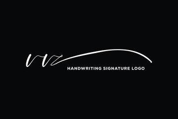 VV initials Handwriting signature logo. VV Hand drawn Calligraphy lettering Vector. VV letter real estate, beauty, photography letter logo design.