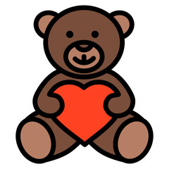 Teddy Bear Icon Element For Design